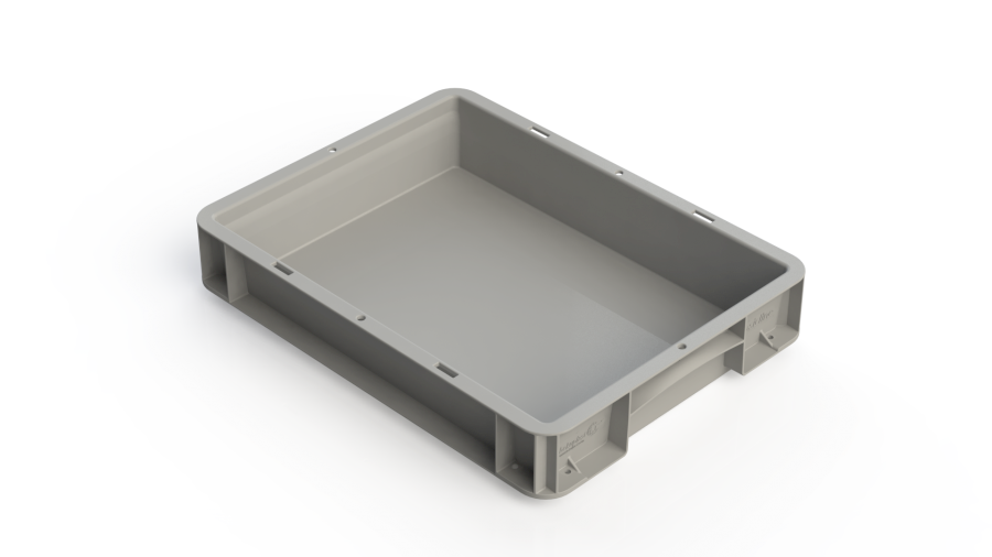 Přepravka Basicline 0741/0003 šedá, UÚ, uzavřená